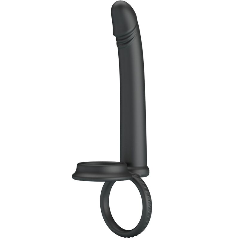 Dillion double penetration double penal ring black