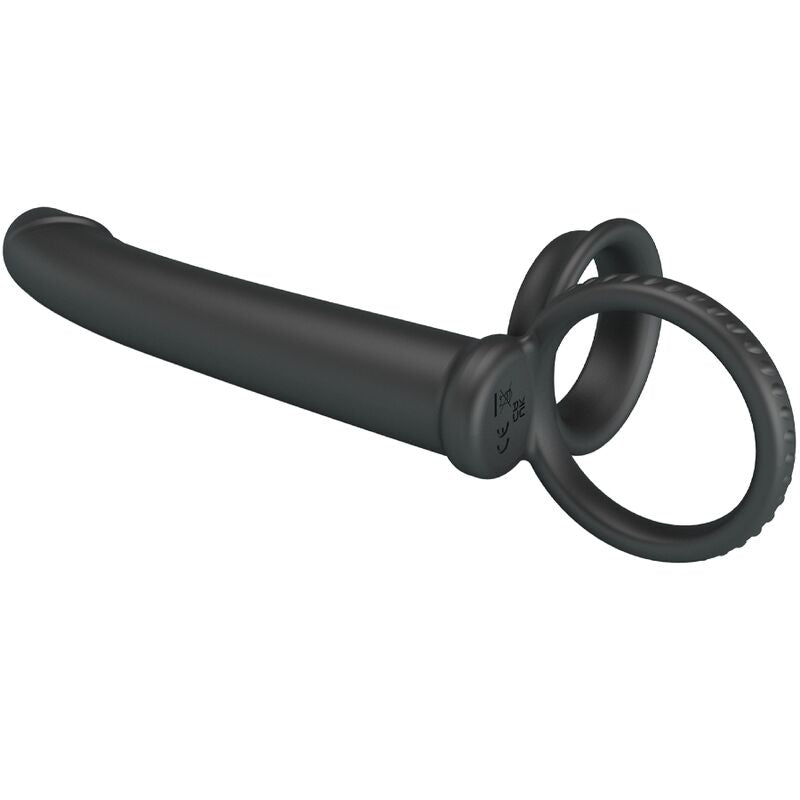 Dillion double penetration double penal ring black