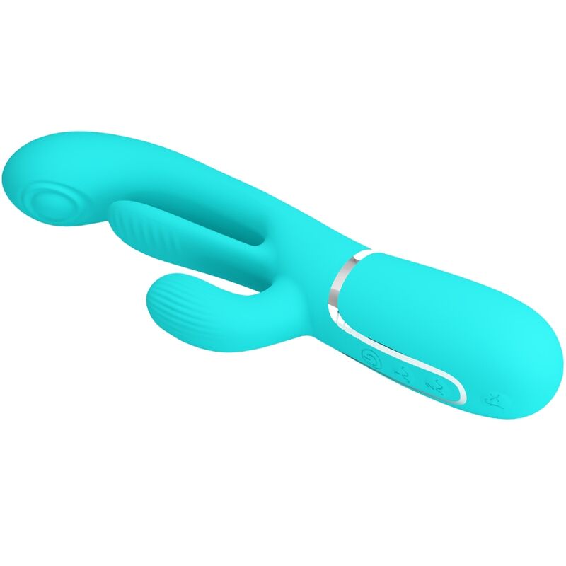 Shania Triple Rabbit Vibrator 3 in 1 Multi-Function Blue
