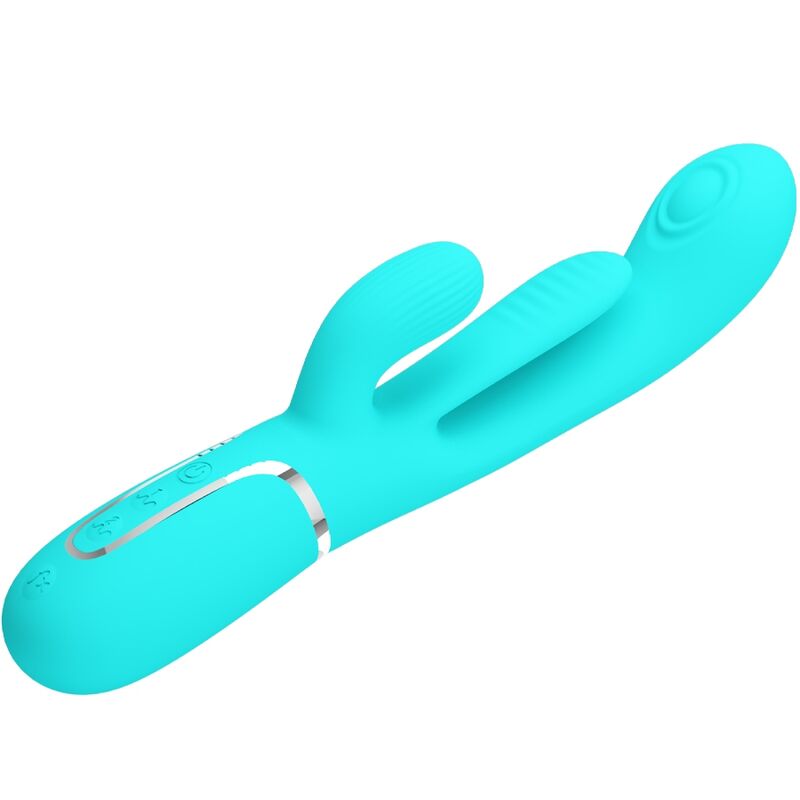 PRETTY LOVE - SHANIA TRIPLE RABBIT 3-IN-1 MULTIFUNCTION VIBRATOR BLUE