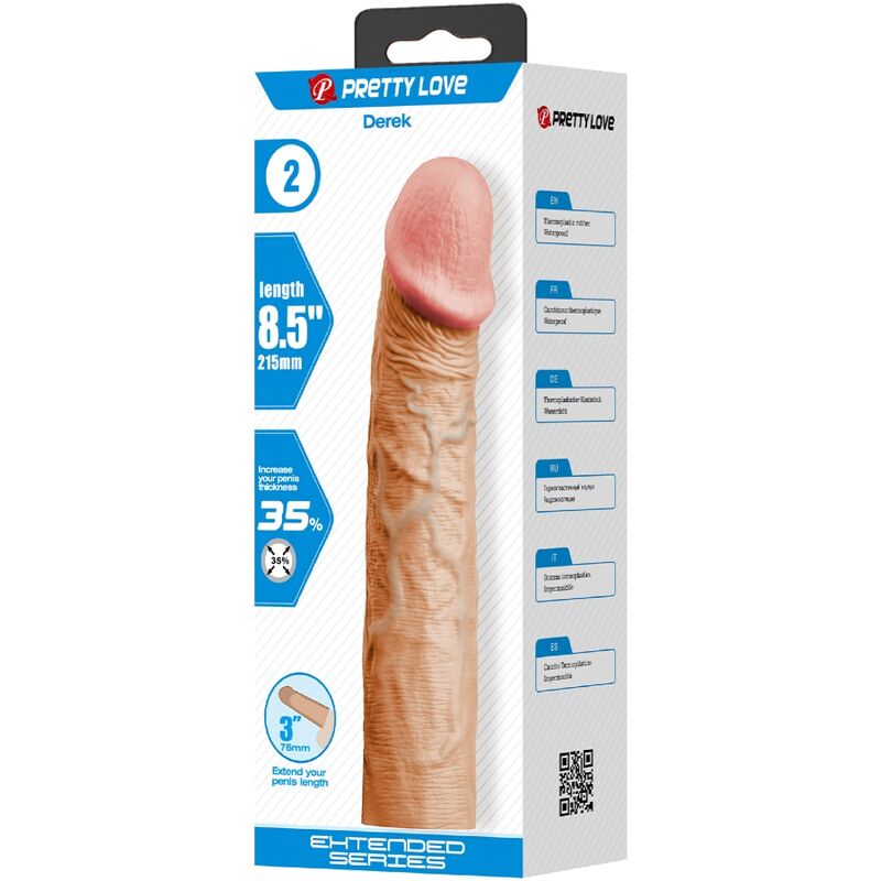 Derek Penis Sleeve with 3" Flesh Extension