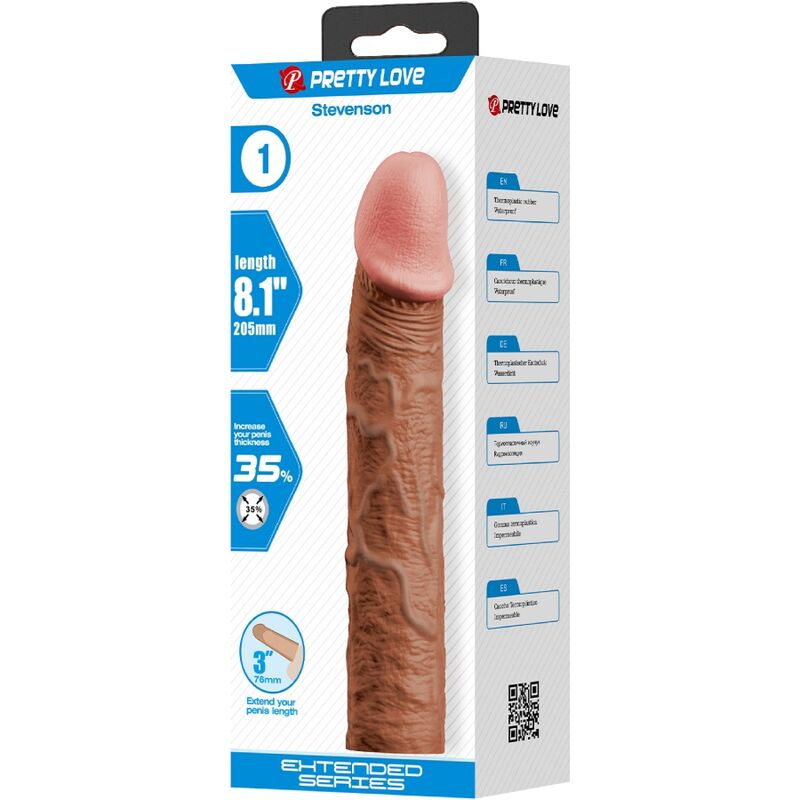 Stevenson Penis Sleeve with 3" Extension Mulatto