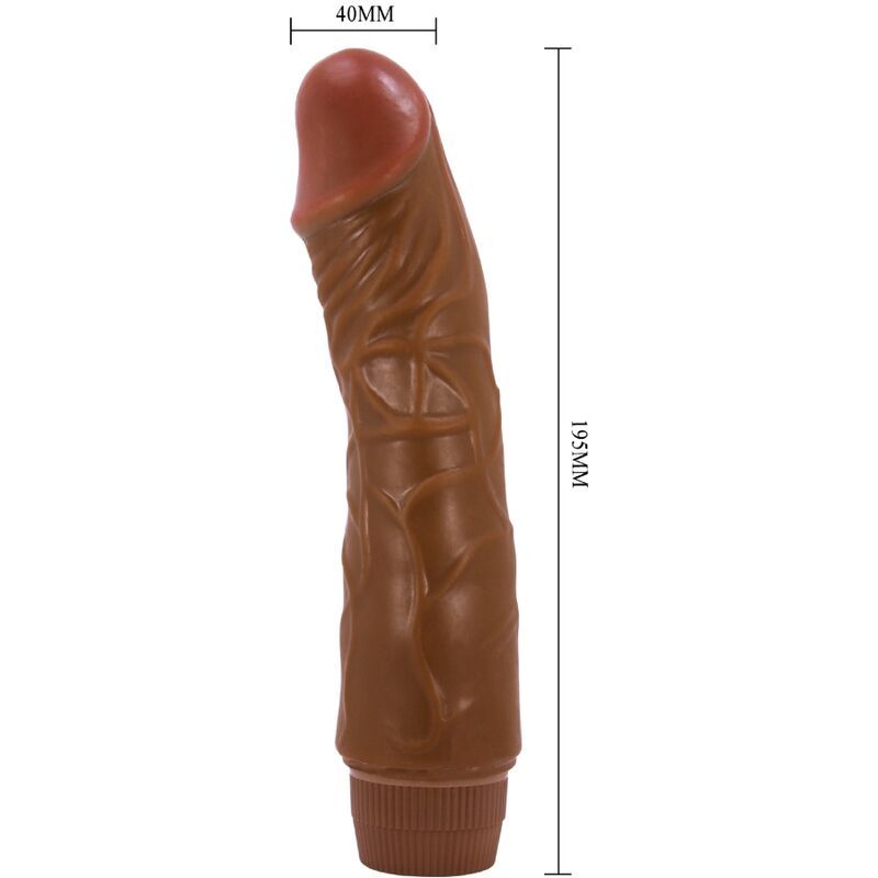 BAILE - REALISTIC VIBRATOR JEFF 19.5 CM MULATTO