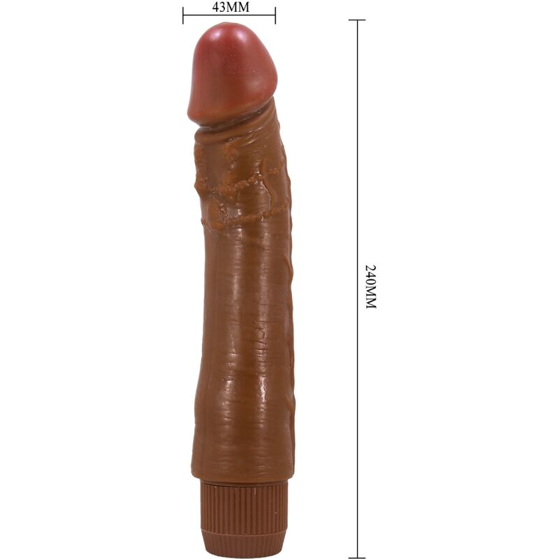 Realistic vibrator dybbuk 24 cm mulatto
