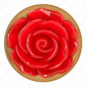 Rose gold anal plug with red rose s