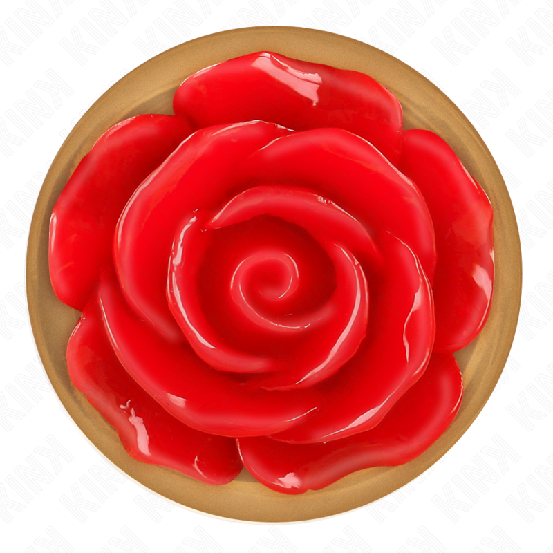 Rose gold anal plug with red rose s