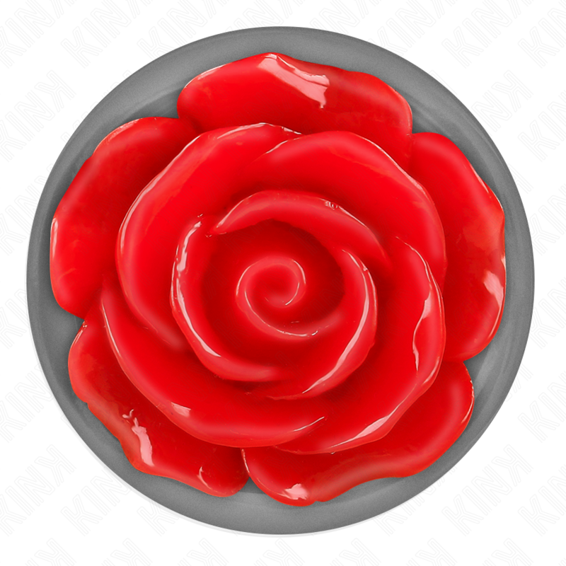Red rose anal plug size L