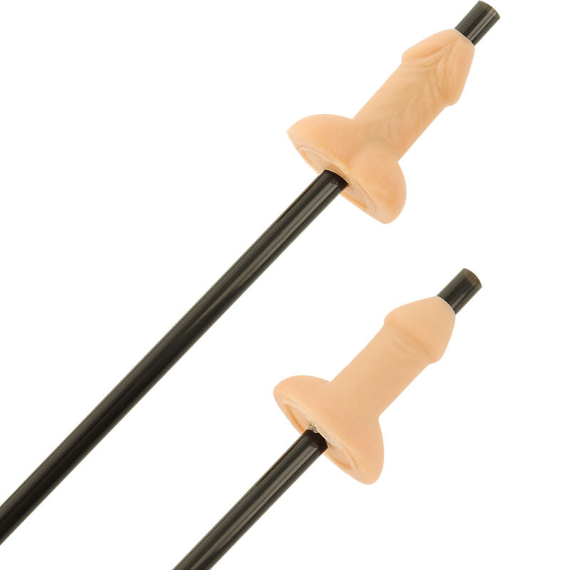 Bag of 10 natural penis straws