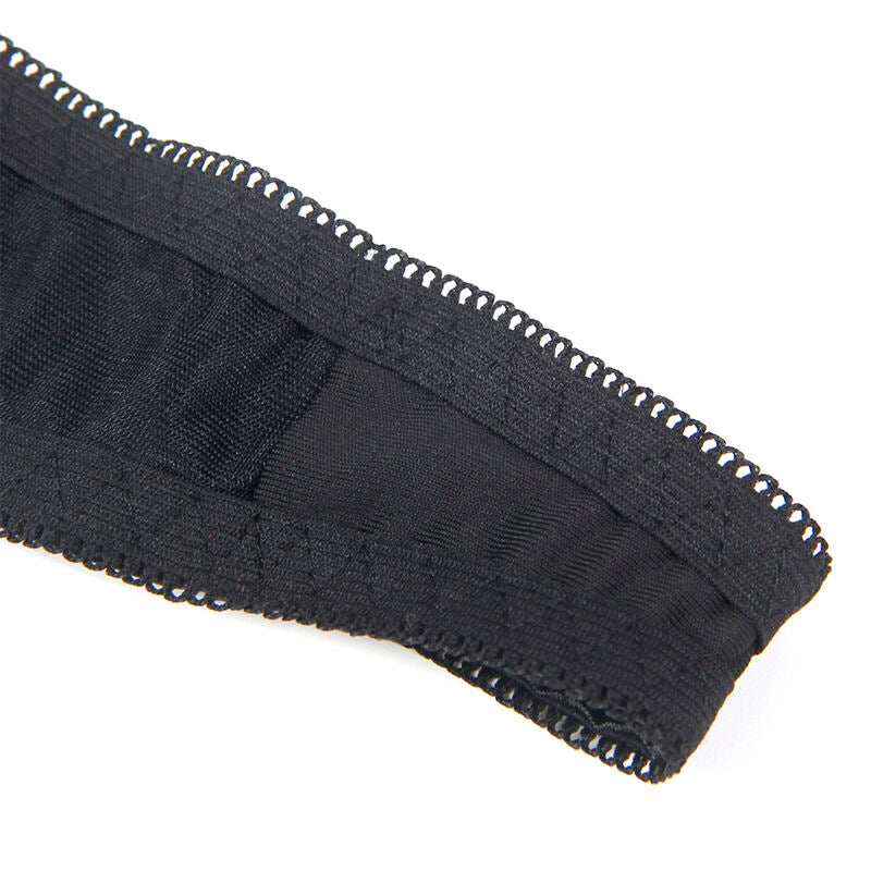 955199 Adjustable Black Bow Bra Set S/M