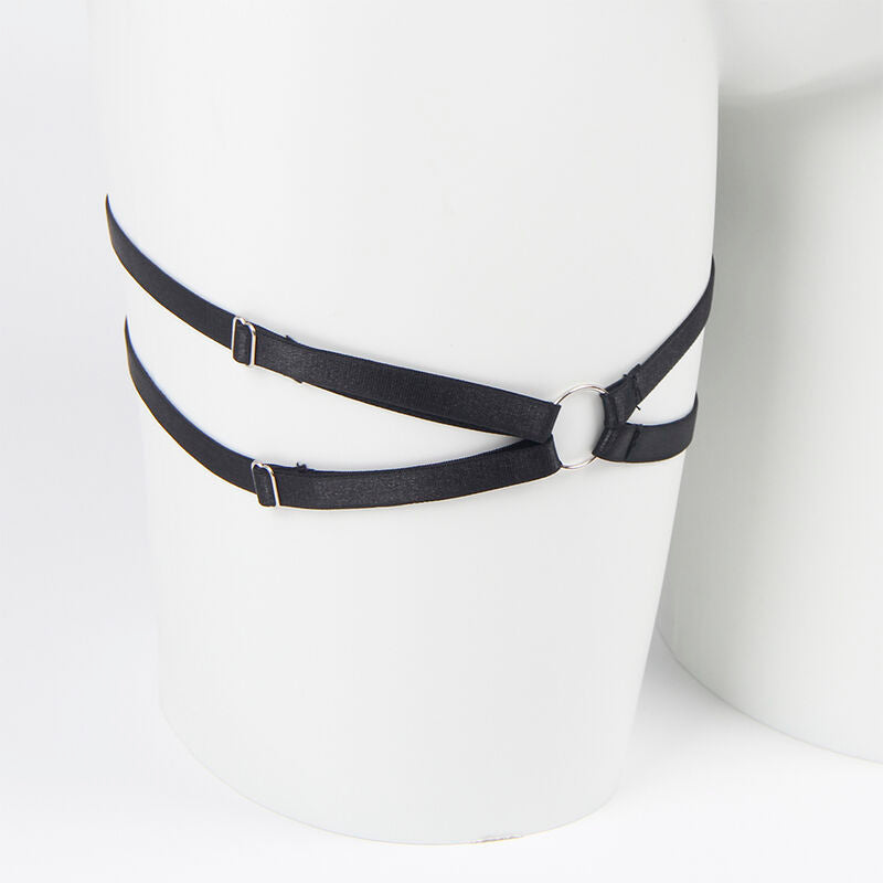 955199 Adjustable Black Bow Bra Set S/M