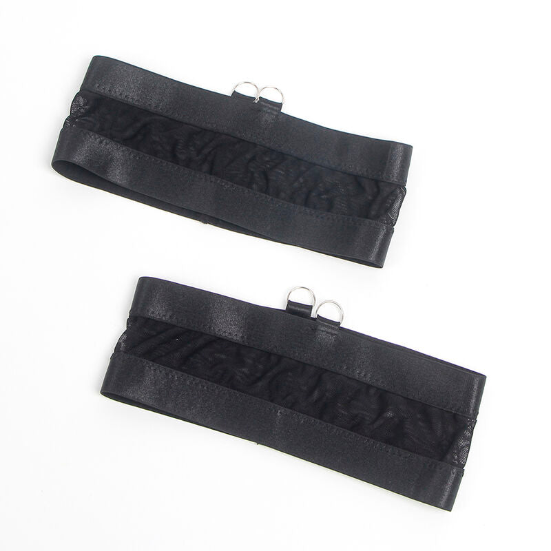 SUBBLIME - 955243 BLACK BONDAGE BORGE SET WITH GARTER L/XL