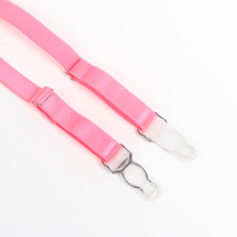 SUBBLIME - 955359 BRA SET WITH LACE AND GARTER LINKS PINK AND PURPLE S/M