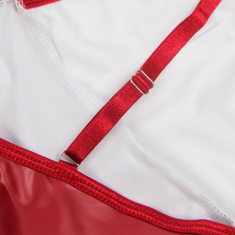 SUBBLIME - 955397 BORDEAUX LEATHER STRAPLESS DRESS S/M