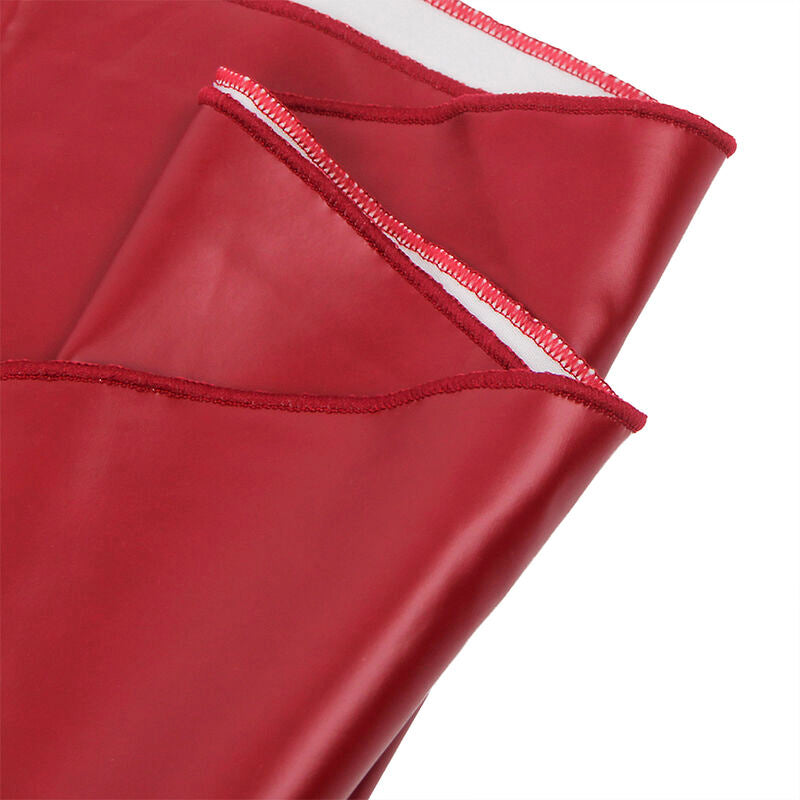 SUBBLIME - 955403 BORDEAUX LEATHER STRAPLESS DRESS L/XL