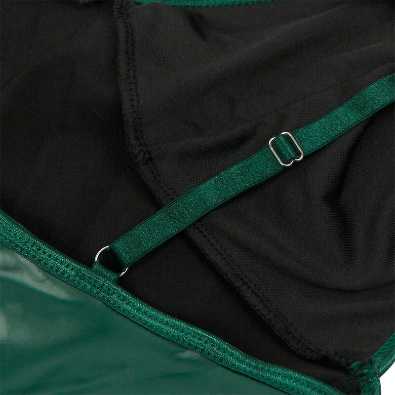 SUBBLIME - 955441 GREEN LEATHER STRAPLESS DRESS L/XL