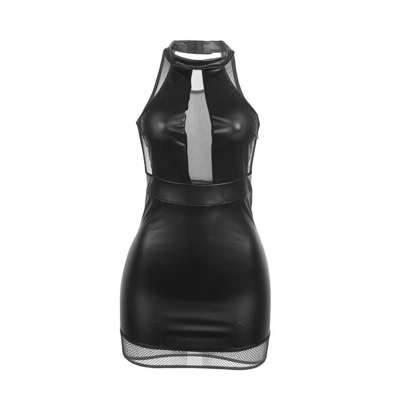 955472 black sheer backless dress s/m