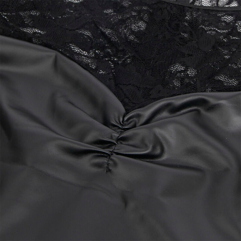 955595 long sleeve dress with black lace s/m