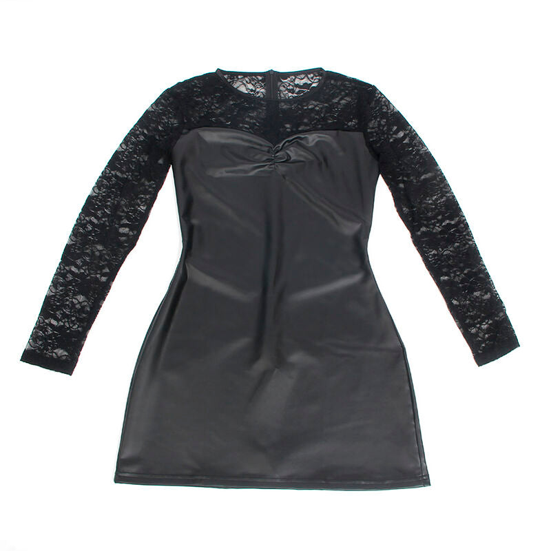 SUBBLIME - 955601 LONG SLEEVE DRESS WITH BLACK LACE L/XL