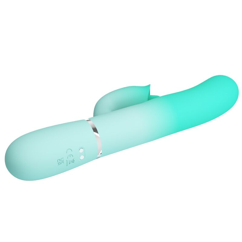 PRETTY LOVE - GIGI MULTIFUNCTIONAL RABBIT VIBRATOR AQUA GREEN