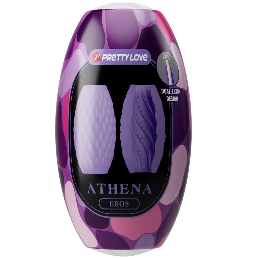 Masturbateur Double Entrée Athena Eros Texturé Compact - TPR - Pretty Love