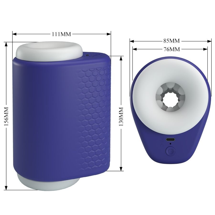 DJ Lady Male Masturbator with 5 Vibration Settings Purple