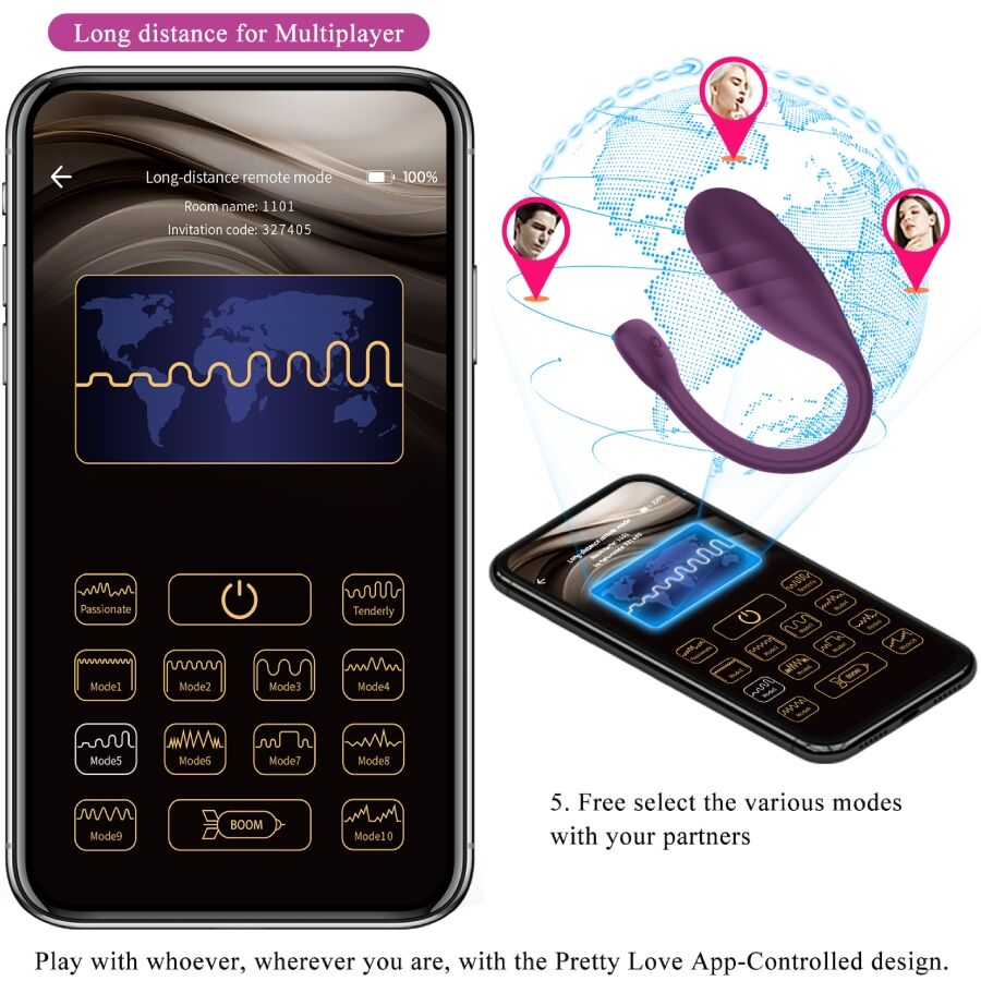 Leviathan Purple App Controlled Vibrator