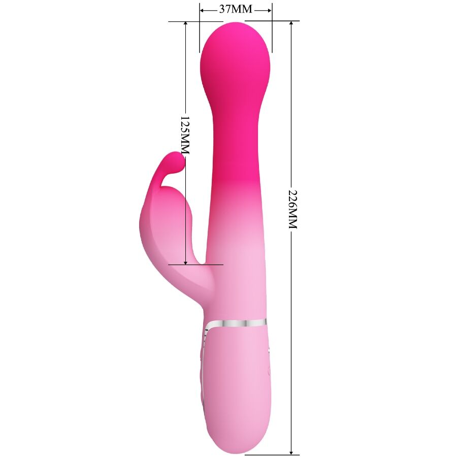 PRETTY LOVE - 3-IN-1 MULTIFUNCTIONAL RABBIT VIBRATOR DEJON PINK