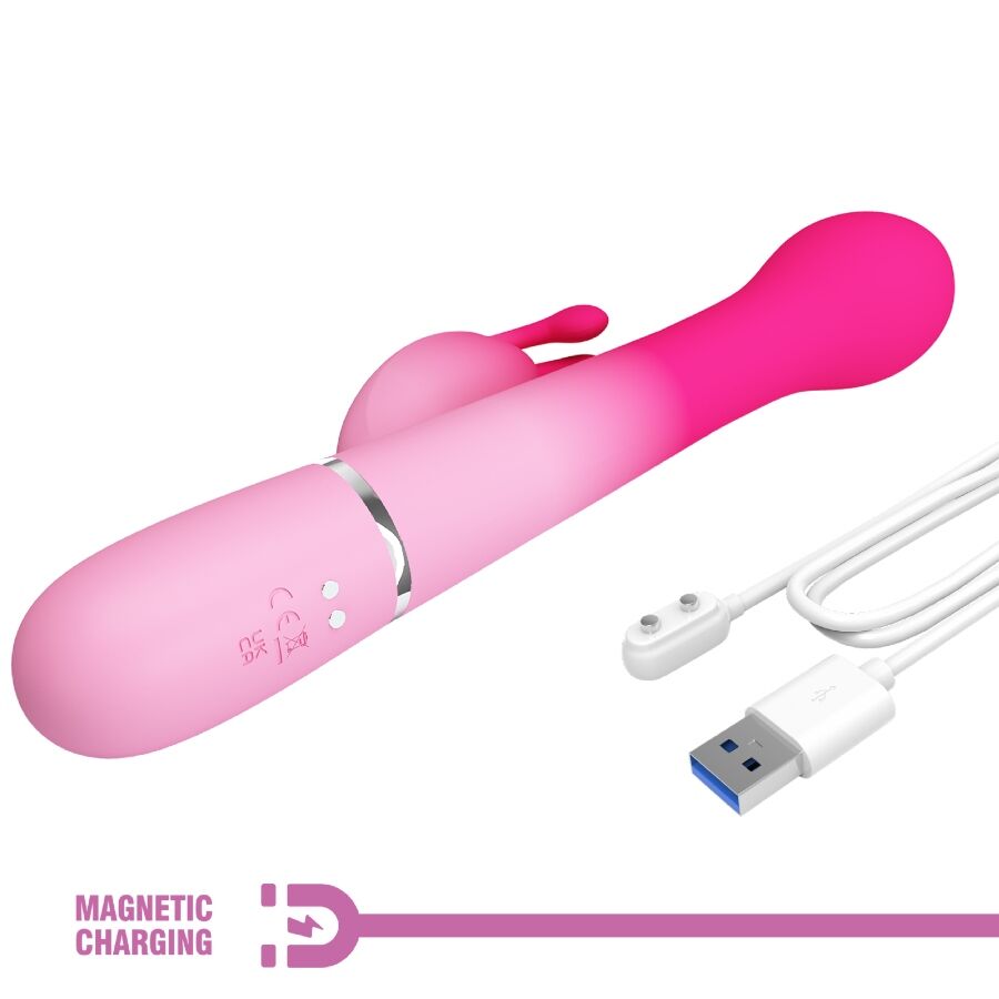 PRETTY LOVE - 3-IN-1 MULTIFUNCTIONAL RABBIT VIBRATOR DEJON PINK