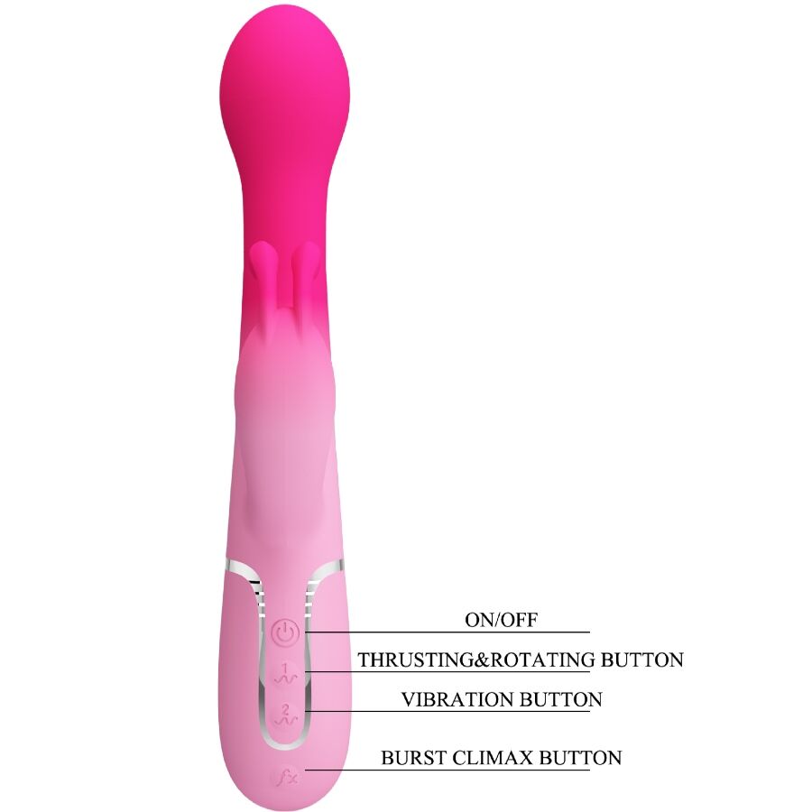 PRETTY LOVE - 3-IN-1 MULTIFUNCTIONAL RABBIT VIBRATOR DEJON PINK