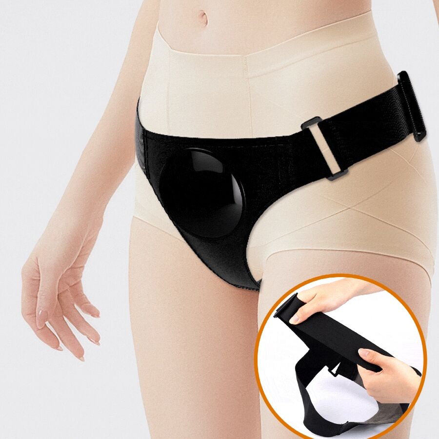 Kyton universal harness panties with squirting dildo 19 cm mulato