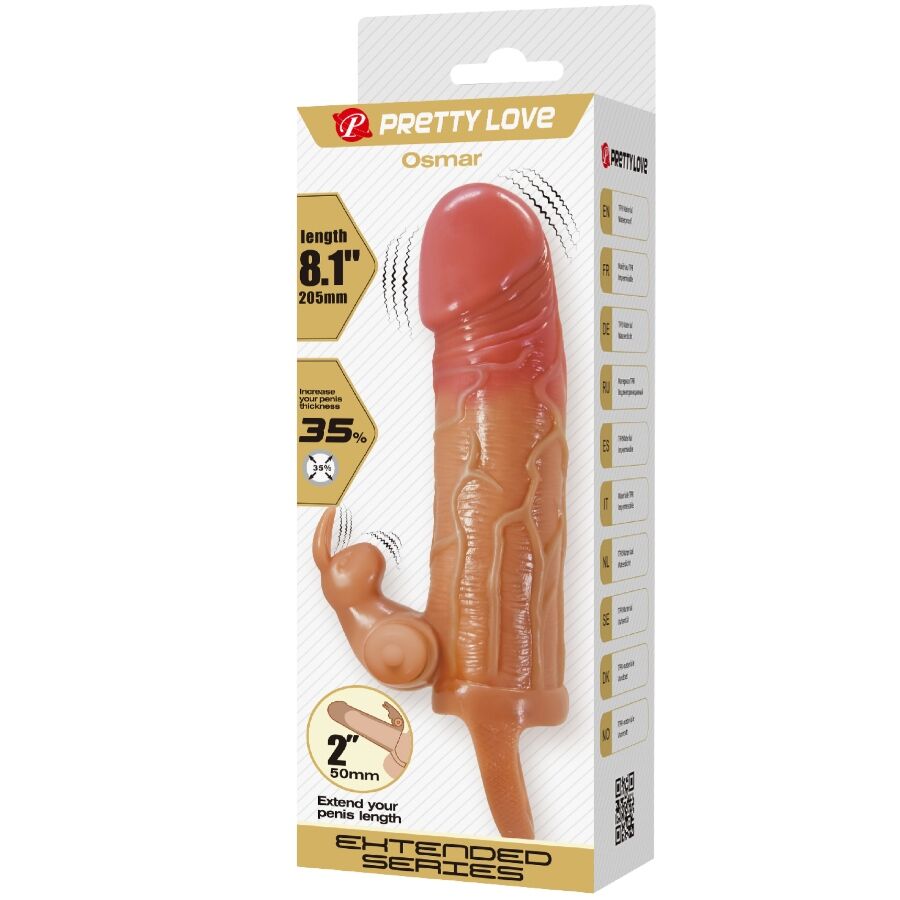 Osmar penis sleeve + vibrating clitoral stimulator