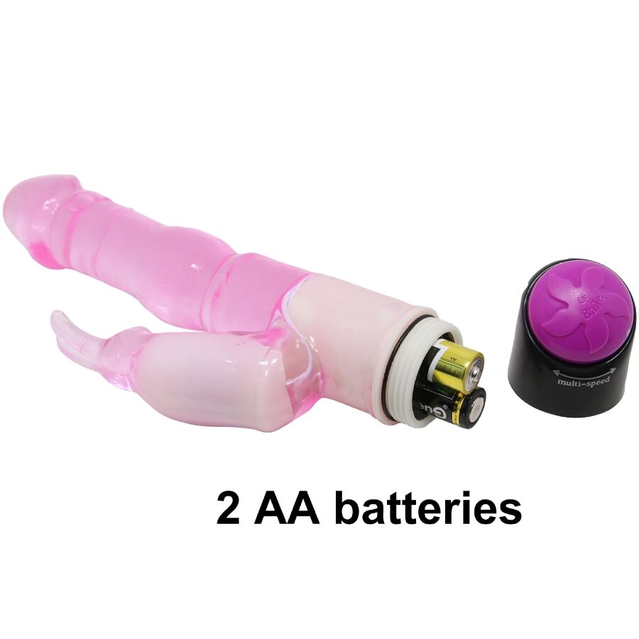 Waves of Pleasure Fantasy Vibrator with Rabbit 23 cm