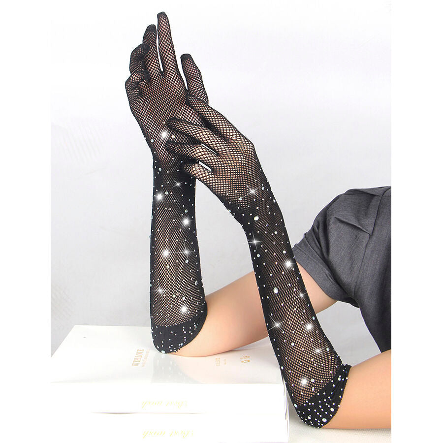 SUBBLIME - 957469 SHINE GLOVES TRANSPARENT BLACK S/M
