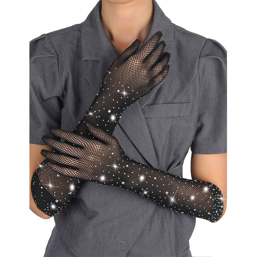 SUBBLIME - 957469 SHINE GLOVES TRANSPARENT BLACK S/M