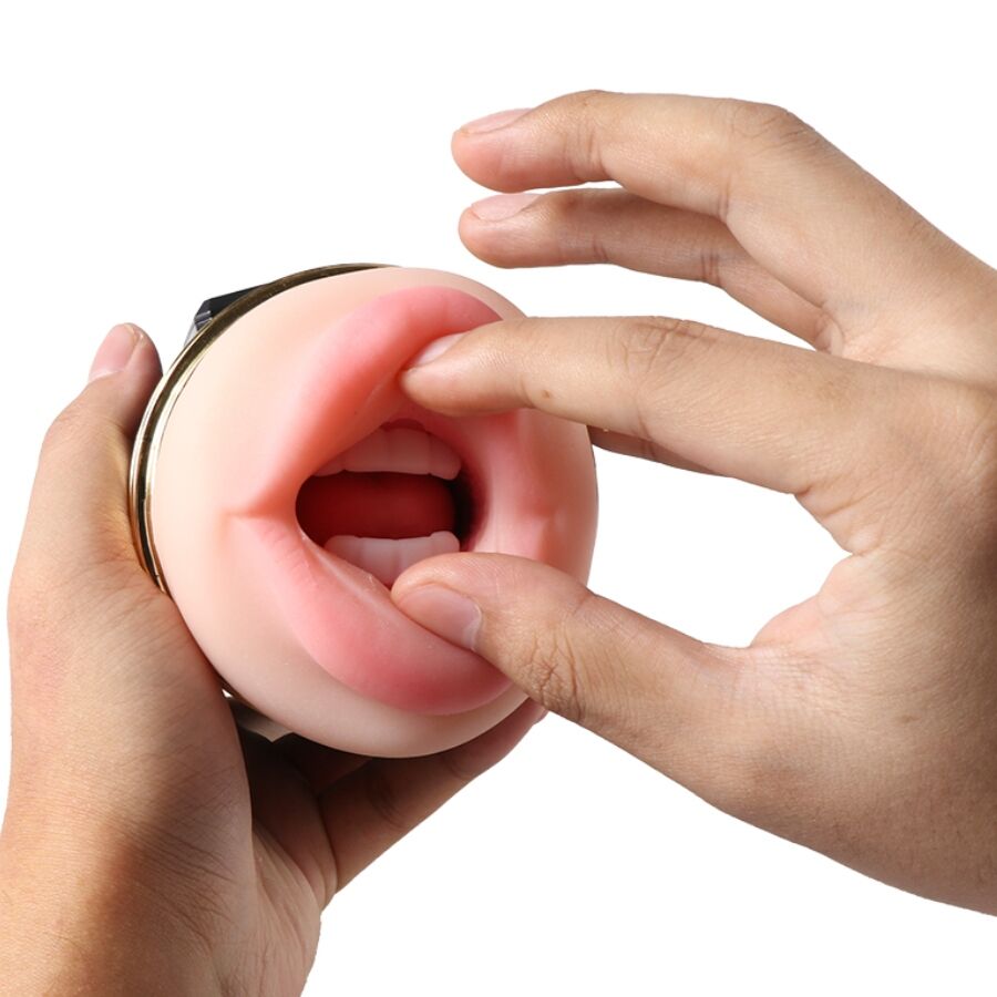 SHEQU - KAY DOUBLE MASTURBATOR WITH DOUBLE VIBRATION OF THE MOUTH AND VAGINA