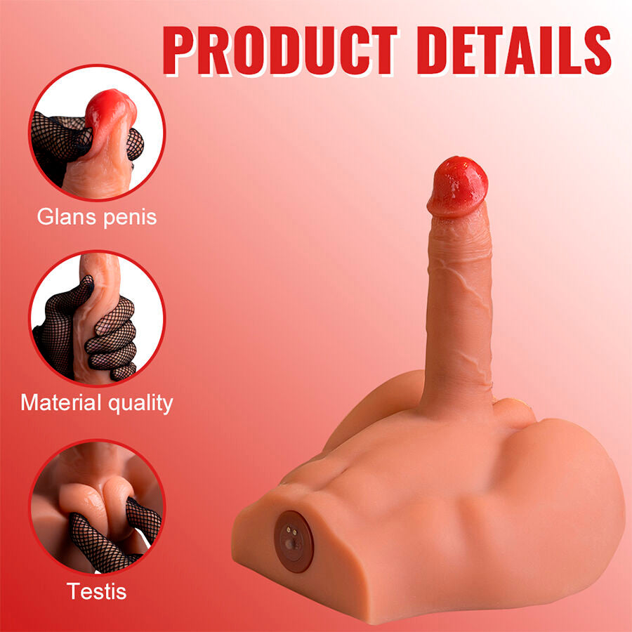 XISE - PEEL DILDO ASS REALISTIC MASTURBATOR WITH FRONT PILL AND THROW 17.5 CM