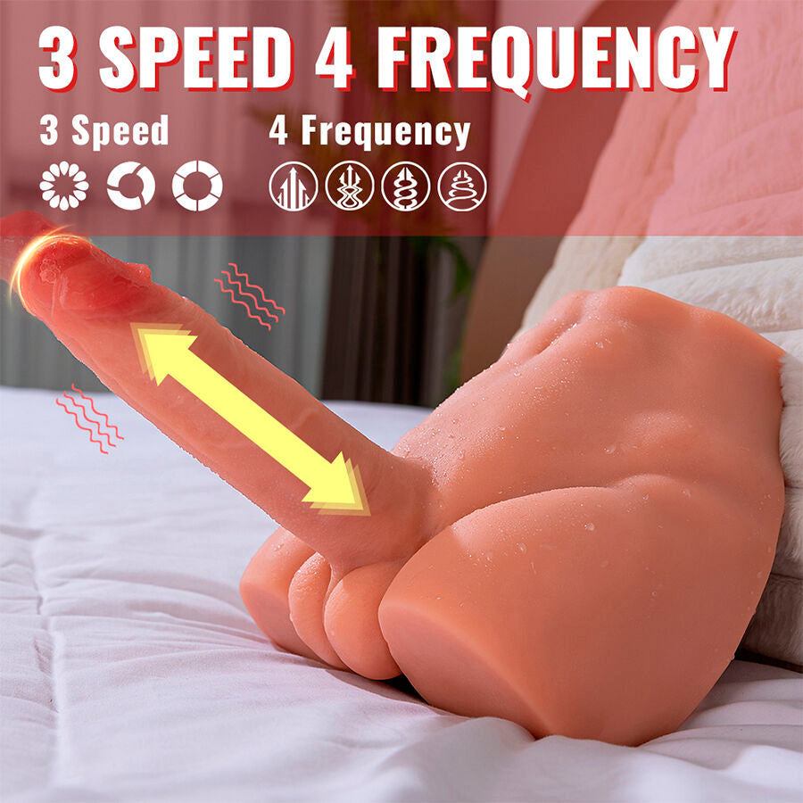 XISE - PEEL DILDO ASS REALISTIC MASTURBATOR WITH FRONT PILL AND THROW 17.5 CM