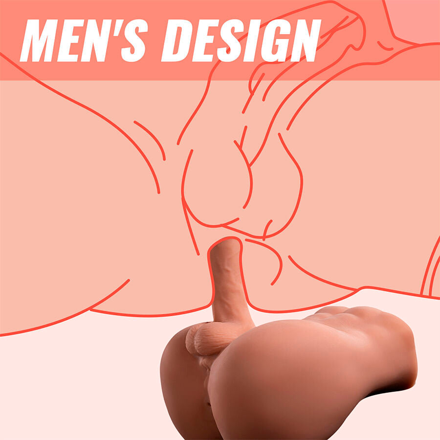 XISE - BERTLETT DILDO ASS REALISTIC DILDO AND MASTURBATOR ANUS FRONT-FRONT POSITION WITH THROW 18 CM