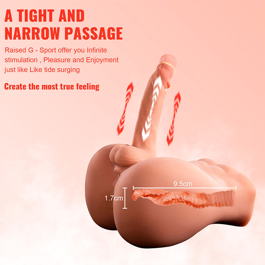 XISE - BERTLETT DILDO ASS REALISTIC DILDO AND MASTURBATOR ANUS FRONT-FRONT POSITION WITH THROW 18 CM