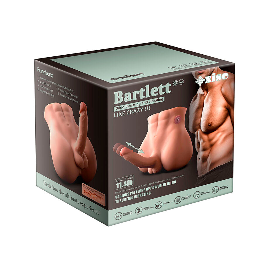 XISE - BERTLETT DILDO ASS REALISTIC DILDO AND MASTURBATOR ANUS FRONT-FRONT POSITION WITH THROW 18 CM