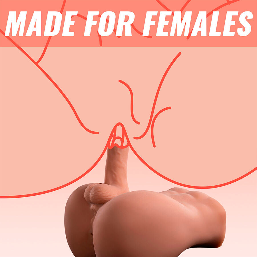 XISE - BERTLETT DILDO ASS REALISTIC DILDO AND MASTURBATOR ANUS FRONT-FRONT POSITION WITH THROW 18 CM
