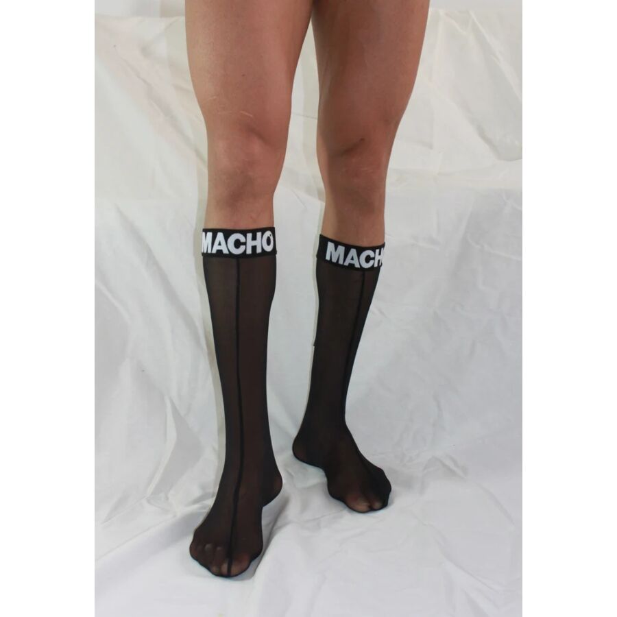 MACHO - THIN BLACK SOCKS, ONE SIZE