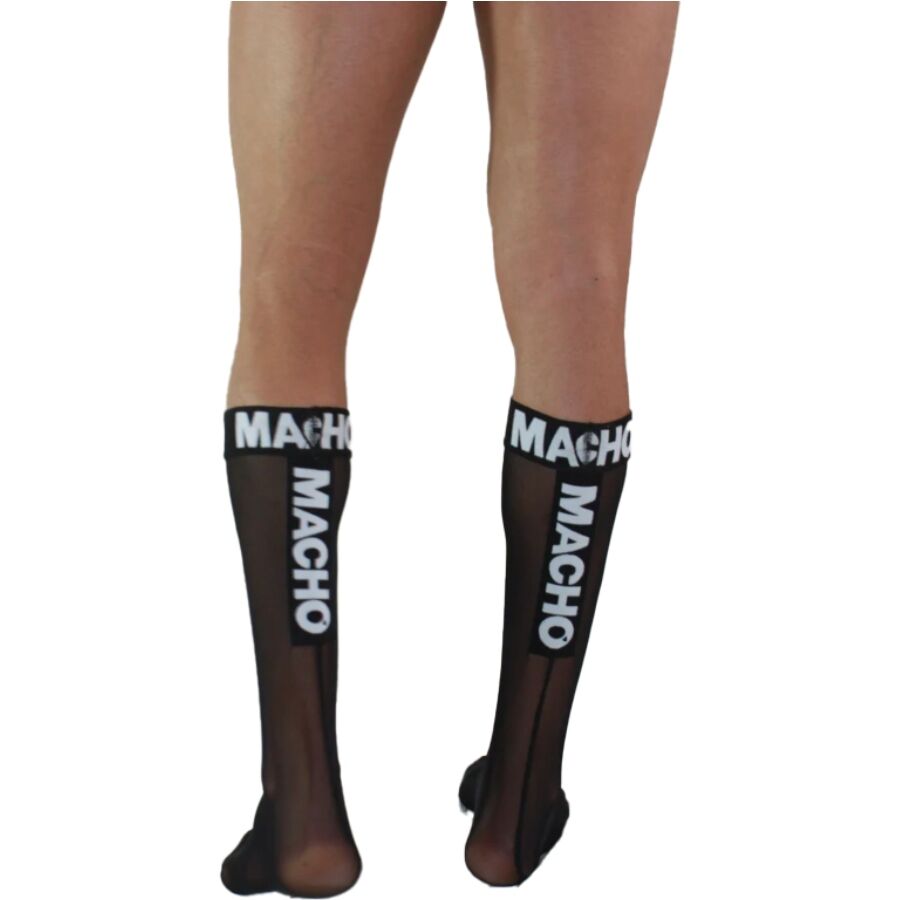 MACHO - THIN BLACK SOCKS, ONE SIZE