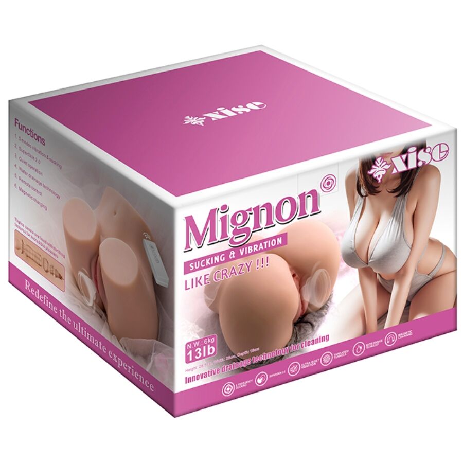 XISE - CUTE REALISTIC VAGINA MASTURBATOR WITH SUCTION, VIBRATION, AND REMOTE CONTROL, 6 KG