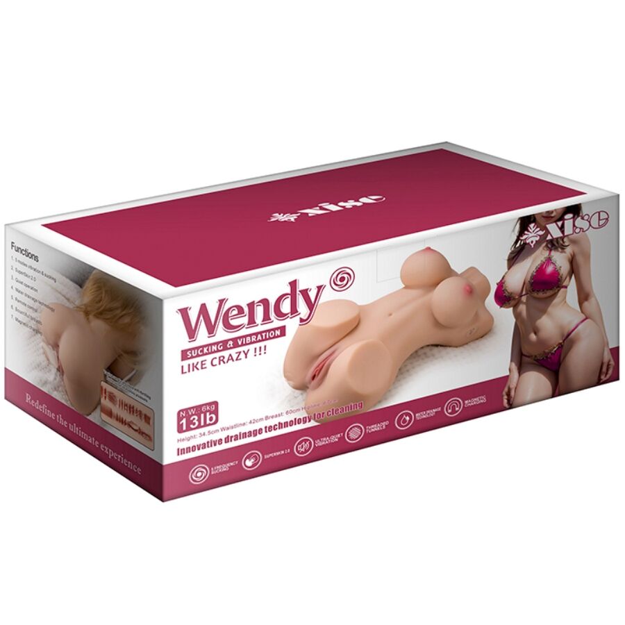 XISE - WENDY FEMALE SUCTION TORSO WITH VIBRATION AND REMOTE CONTROL 6 KG