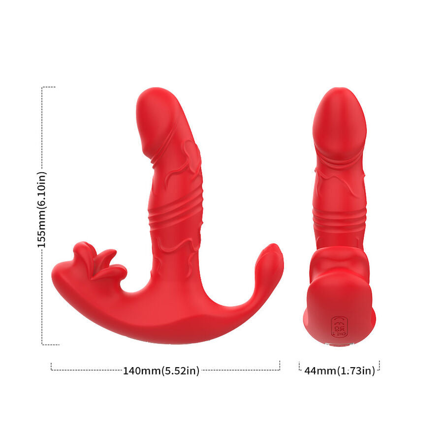 ARMONY - ANAL VIBRATOR PANTIES C AND G SPOT STIMULATOR REMOTE CONTROL RED