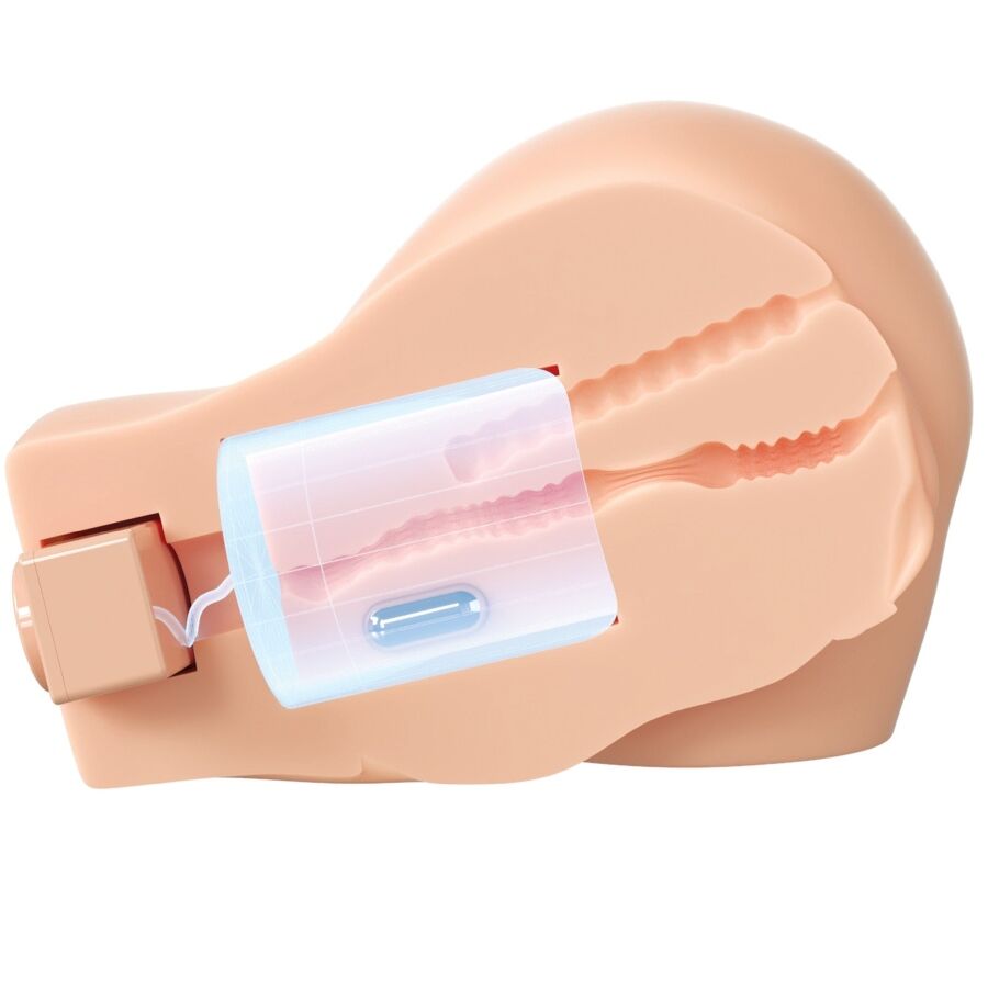 PDX ELITE - REALISTIC VIBRATING MASTURBATOR FOR VAGINA AND ANUS