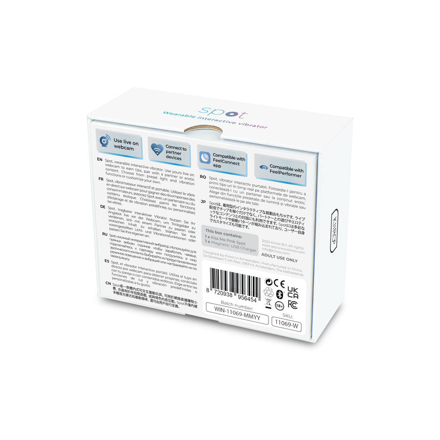 KIIROO - PINK U-SHAPED KISS ME SPOT VIBRATOR