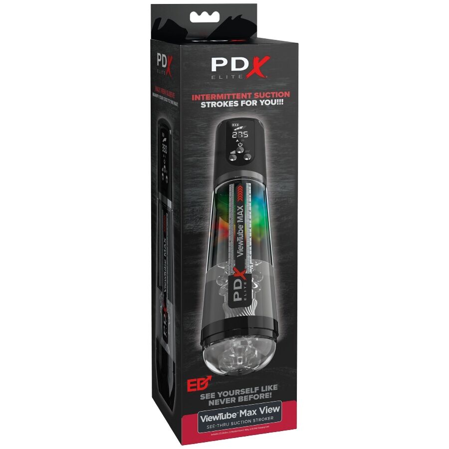 PDX ELITE - VIEWTUBE MAX VIEW AUTOMATIC MASTURBATOR WITH TRANSPARENT SUCTION