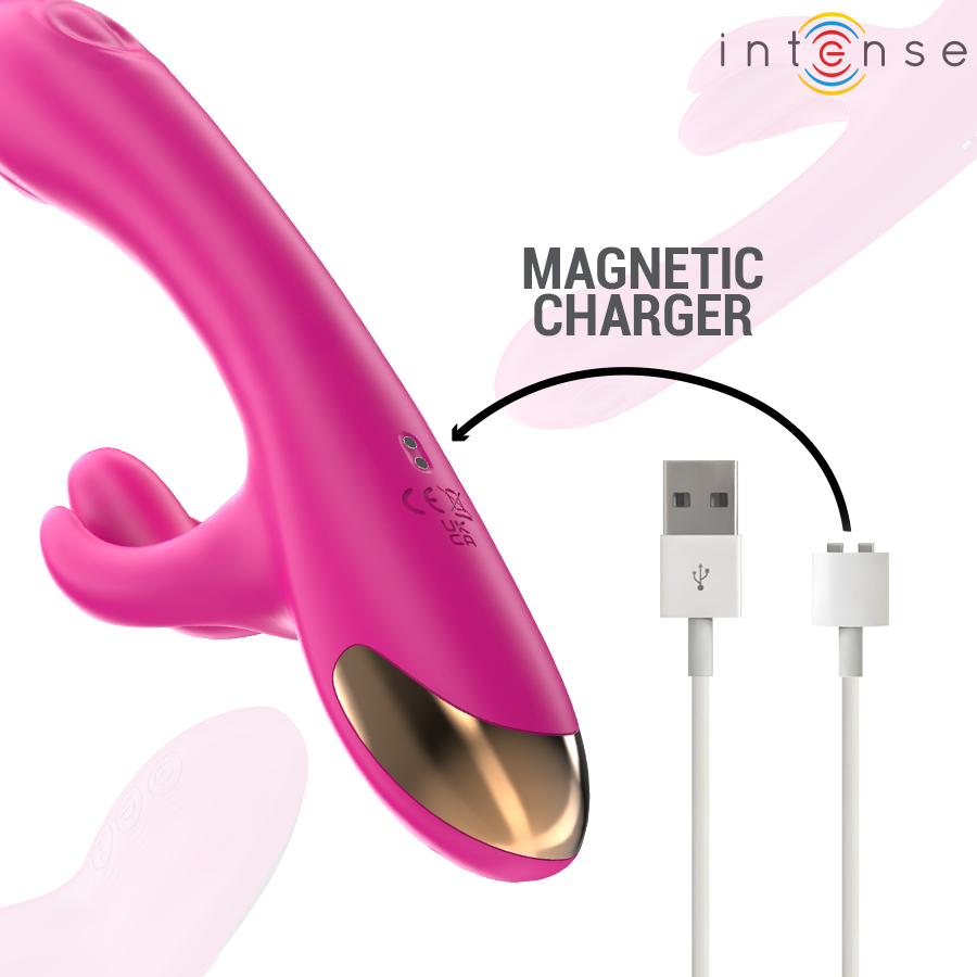 INTENSE - BRITNEY MULTIFUNCTIONAL RABBIT VIBRATOR 23 CM PINK